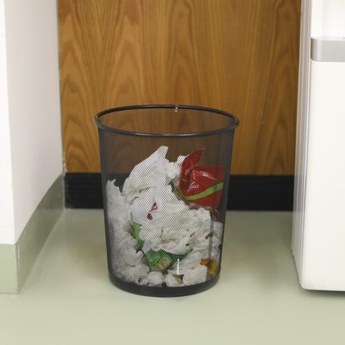 Royalford Mesh Waste Bin – Portable Round Metal Small Trash Can Wastebasket, Garbage Container Bin Paper Bin | Compact Design | Ideal for Bathrooms, Kitchens, Home Offices & More - Image 3