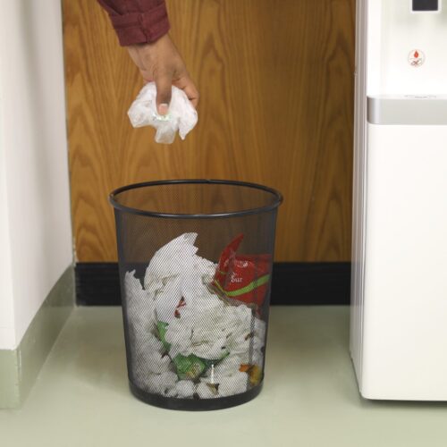 Royalford Mesh Waste Bin – Portable Round Metal Small Trash Can Wastebasket, Garbage Container Bin Paper Bin | Compact Design | Ideal for Bathrooms, Kitchens, Home Offices & More - Image 4