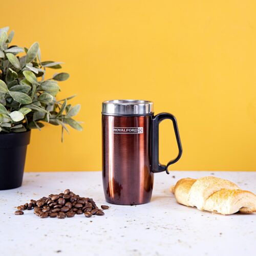 Royalford RFU9038 280ml Coffee Mug – Double Wall, Stainless Steel, Hot & Cool, Vacuum Insulation, Leak-Resistant – Preserves Flavor and Freshness - Image 4