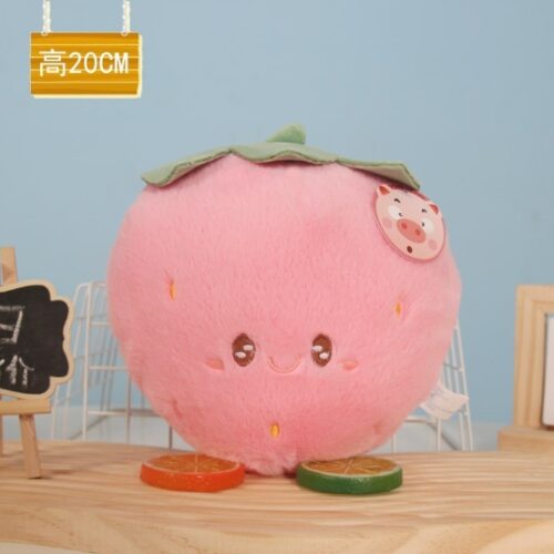 Rabbit Fur Strawberry Doll 20cm MOQ:1 Box