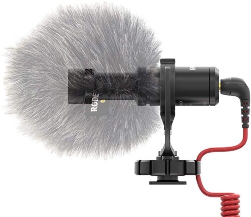 Rode VideoMicro Compact On-Camera Microphone with Rycote Lyre Shock Mount - Black - Image 2