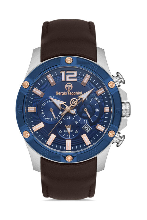 SERGIO TACCHINI ARCHIVIO MENS LEATHER STRAP WATCH - ST.1.10330-3 - Image 7