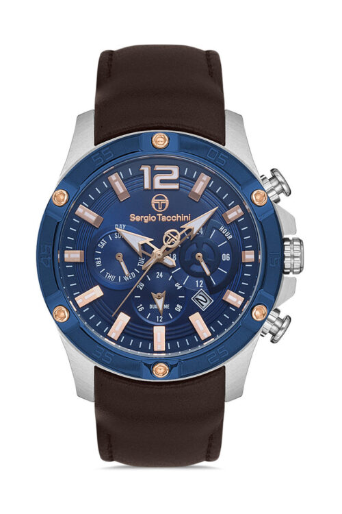 SERGIO TACCHINI ARCHIVIO MENS LEATHER STRAP WATCH - ST.1.10330-3 - Image 5