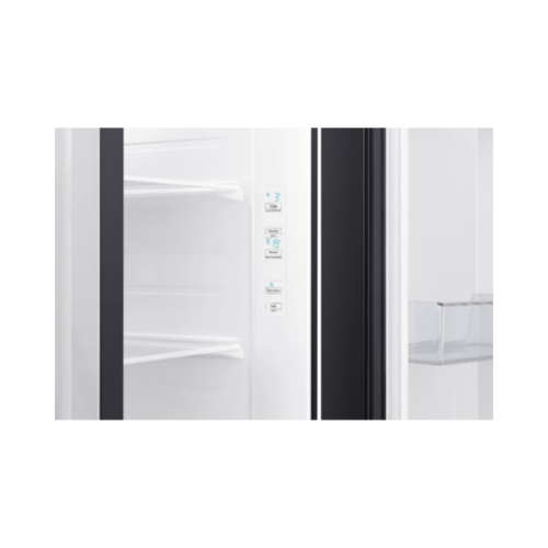 Samsung 680 Liters Side By Side Refrigerator With Digital Inverter Technology, Gentle Black Matt Rs62R5001B4, 20 Year Warranty on Digital Inverter Compressor