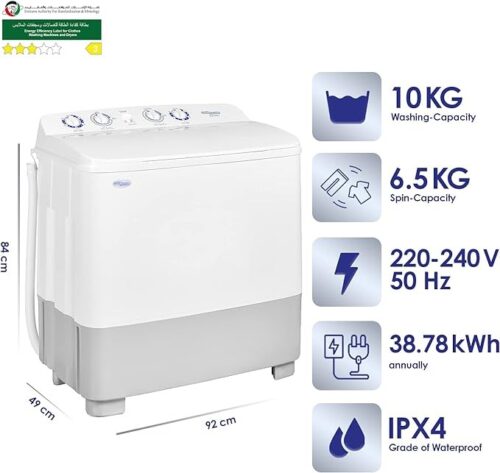 SuperGeneral10kgTwin-tubSemi-AutomaticWashingMachineWhiteefficientTop-LoadWasherwithLownoisegearboxSpin-DrySGW105684x49x92cm1YearWarranty-seven-wonder-271jpg - Tradedubai.ae Wholesale B2B Market - Tradedubai.ae Wholesale B2B Market