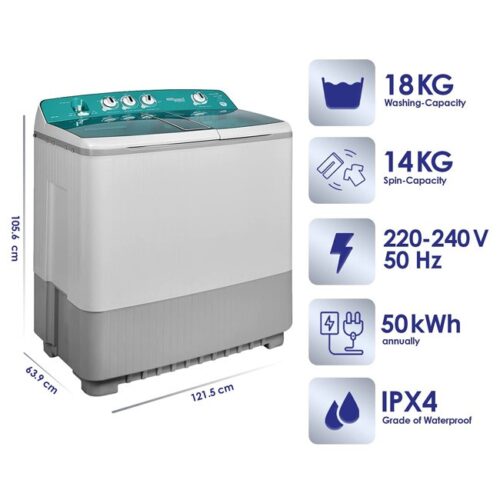 SuperGeneral18kgTwin-tubSemi-AutomaticWashingMachineLightGreyGreenefficientTop-LoadWasherwithLintFilterSpin-DrySGW-1800-seven-wonder-FuKN-image3jpg - Tradedubai.ae Wholesale B2B Market - Tradedubai.ae Wholesale B2B Market