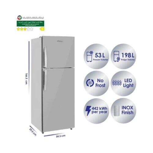 SuperGeneral360LitersGrossCompactDoubleDoorRefrigerator-FreezerNo-FrostLED-lightInoxSGR360I1YearWarranty-seven-wonder-461jpg - Tradedubai.ae Wholesale B2B Market - Tradedubai.ae Wholesale B2B Market
