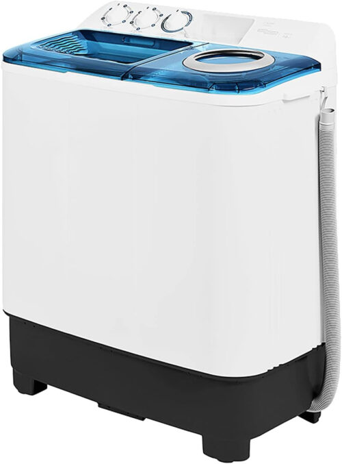Super General 7 kg Twin-tub Semi-Automatic Washing Machine, White/Blue, efficient Top-Load Washer with Lint Filter, Spin-Dry, SGW-75, 76.1 x 44.8 x 90.5 cm, 1 Year Warranty - Image 2