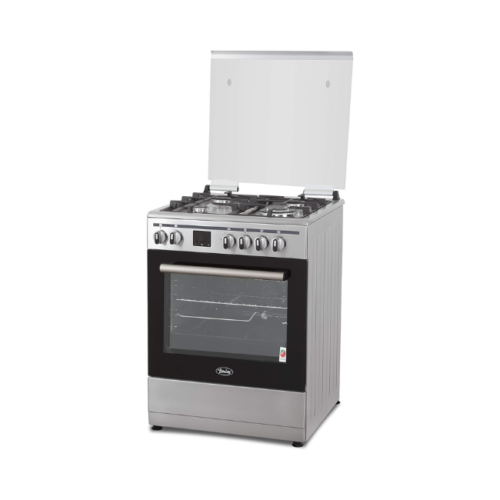 Terim 60X60 Cooker, 4 gas burners, with 55L oven capacity, Stainless Steel, TERGE66ST