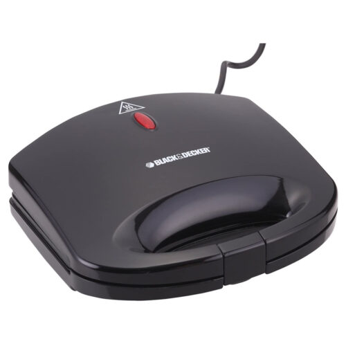 Black+Decker 600W 2 Slice Non-Stick Sandwich Maker, Black - TS1000-B5 - Image 3