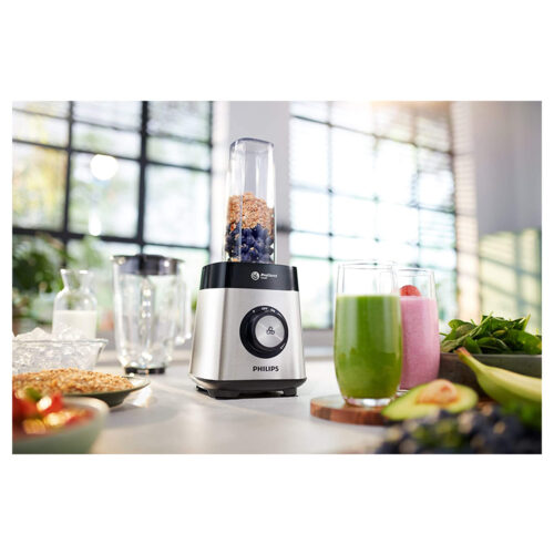 Philips ProBlend 5000 Series for Blending Smoothies/Hot Soup/Steamed Vegetables, Includes Blender Cup & 2L Pitcher, 1000W, Silver, HR3573/92 - Image 3