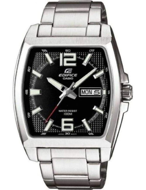 EDIFICE EFR-100D-1AVDF QUARTZ STAINLESS STEEL BLACK DIAL MEN'S WATCH - Image 3