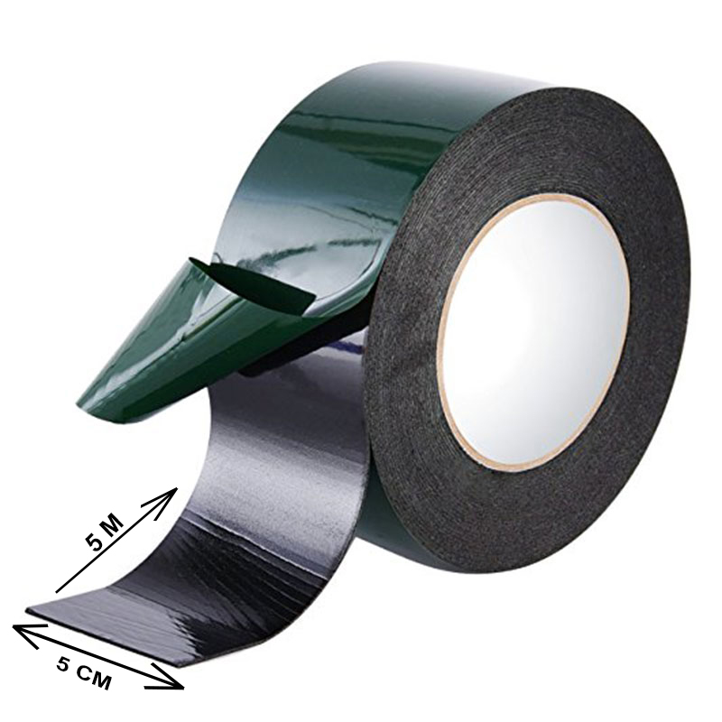 green-5-x-5-2jpg Double-Sided Foam Tape, Black 5Cm X 5M - Image 1
