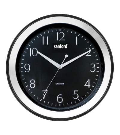 sf060wcjpg Sanford High Quality Molded Plastic Battery operated Analog wall clock - SF060WC - Image 1