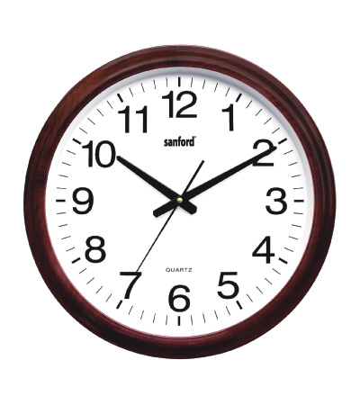 sf061wcjpg Sanford High Quality Molded Plastic Battery operated Analog wall clock - SF061WC - Image 1