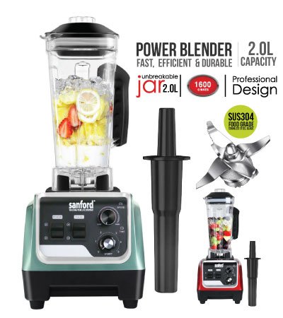 Sanford 2.0L Capacity Multi Functional Unbreakable Stainless Steel Blade Blender 1600 Watts, 100% copper motor- S F6840CBR - Tradedubai.ae Wholesale B2B Market