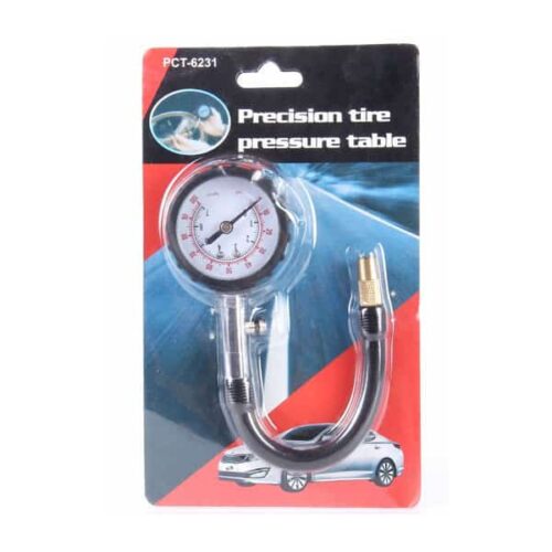Precision Tire Pressure Gauge Dial Mechanical Tire Gauge with Flexible Hose and Angled Chuck, Certificated Accuracy Analog Air Pressure Gauge for Cars, Trucks, Bicycles PCT-6231 - Image 5