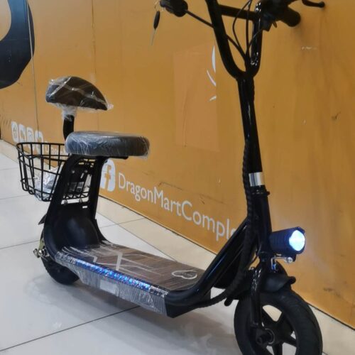 Kids Electric Scooter With Seat LED Light 250W Motor Three Speed Modes 25Km/h Electric Scooter For Kids (Black)