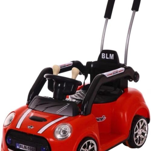 Four Wheeled Children's Electric Kids Car Kids Ride On Car Toy with Parental Handle, Music & Light, Car for Children | Baby Ride on Car for Kids 1 to 4 Years Boy and Girl (6V4.5A) (Red)