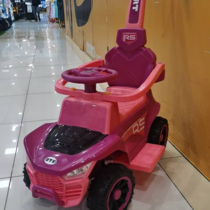 4-in-1 Push Pedal Ride on Car for Toddlers Baby Toys Vehicle Four-wheel Children Swing Car Kids Sliding Car with Push Bar