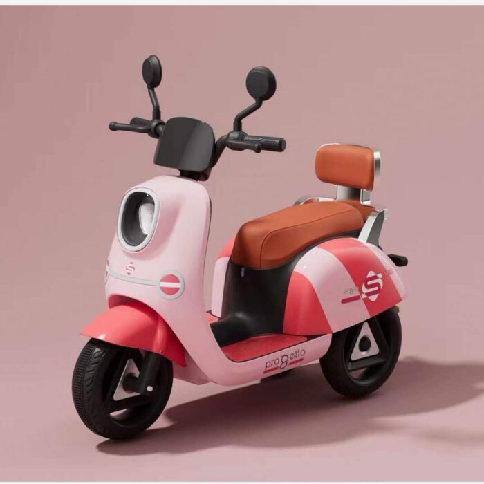 Motorcycle New kids Style Sports Motor Bike(with lighting and music) Ride On for Kids unisex model (Baby Pink)