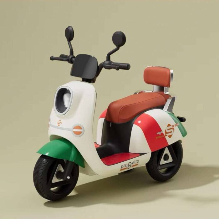 Motorcycle New kids Style Sports Motor Bike(with lighting and music) Ride On for Kids unisex model (White)