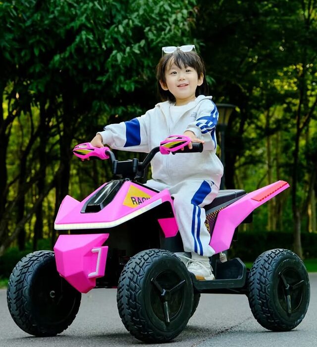 Kids Ride On Electric ATV, Ride Car with LED Headlights, Ride-On Toy
