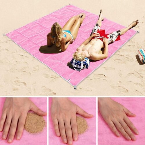 New Sand-Free Beach Mats Waterproof Sand Proof Rug Picnic Blanket For Camping Outdoor Kit (Pink) - Tradedubai.ae Wholesale B2B Market