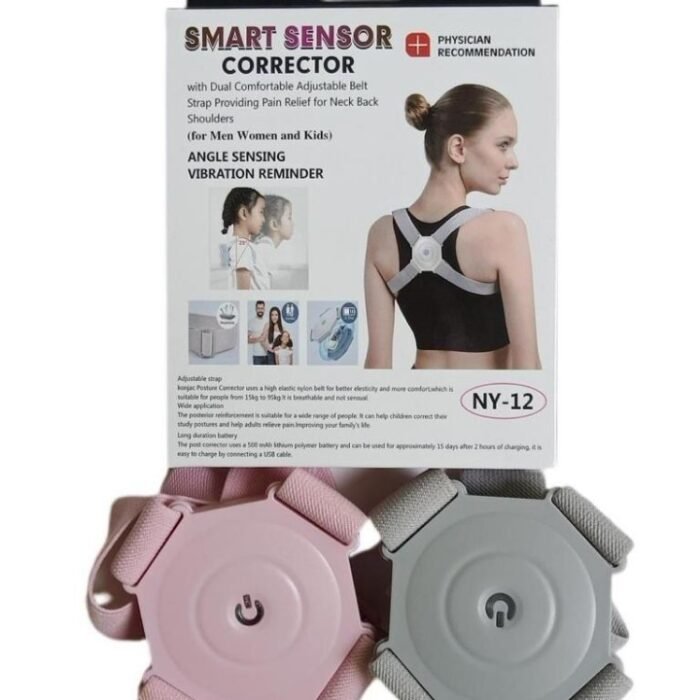 LORDEX Adjustable Posture Corrector, Intelligent Posture Reminder with Sensor Vibration Adjustable Upper Back Brace Support Prevent Humpback, for Men Women and Kids