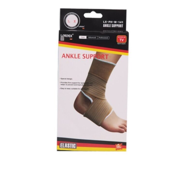 Lordex 1 Pair Ankle Compression Sleeve Adjustable Ankle Wrap, Breathable Foot Brace for Relief Sprained Ankle, Achilles Tendon, Injured Foot,