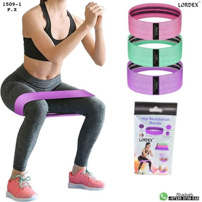 Lordex 3 PC Fabric Resistance Bands Set - The Gym Resistance Band - Resistance Bands for Workout, Booty Bands, and Elastic Bands for Gym and Home Workouts - Exercise Bands Resistance for Men and Women