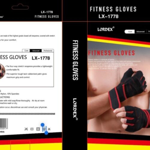 LORDEX Fitness Gloves Gym Weight Lifting Body Building Exercise Workout Half Finger Gloves For Me
