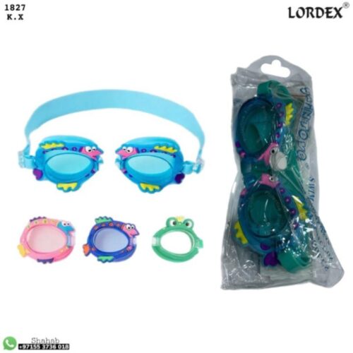 Lordex Kids Swim Goggles, Cartoon Animal Swimming Goggles with Free Protection Case for Children Teens Bungee Straps Anti Fog, UV Protection No Leaking, Multiple