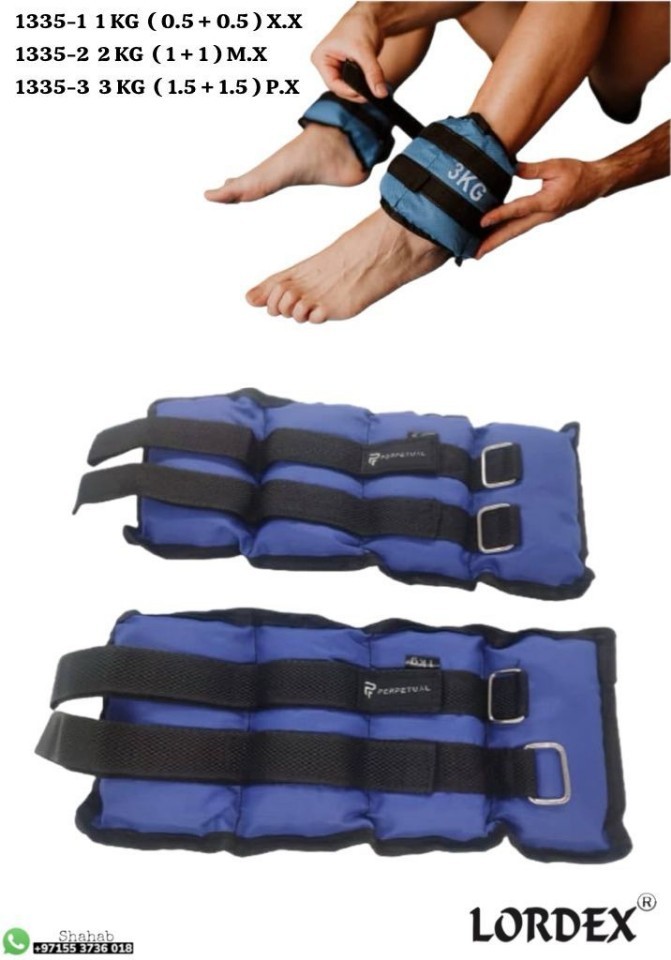 Lordex Adjustable Ankle and Wrist Weights (2 pieces) Total Weight of the Set: 1 kg 2 kg 3 kg 5 kg 6 kg 8 kg - Weighted Ankle and Wrist Wraps - Velcro Foot Weights for Men and Women