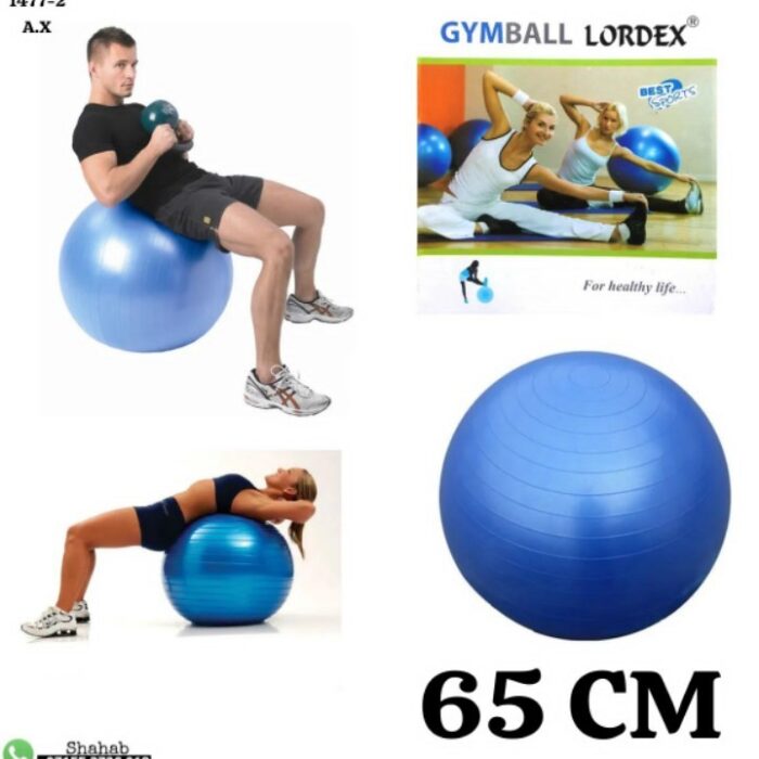 Lordex Anti-Burst 65 cm Balance Pilates Ball Exercises Fitball Balloons Yoga Fitness Ball with Pump Massage Gym Exercise Home Trainer