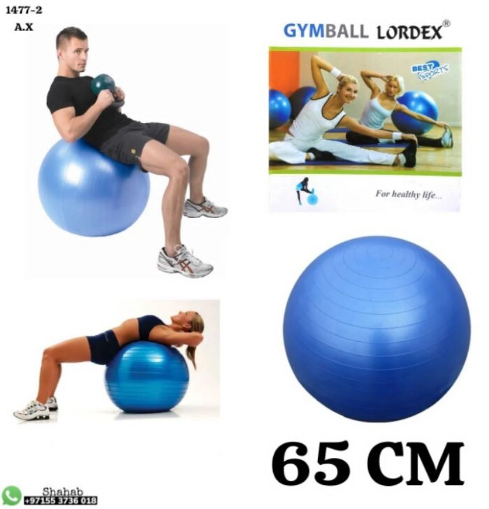 Lordex Anti-Burst 65 cm Balance Pilates Ball Exercises Fitball Balloons Yoga Fitness Ball with Pump Massage Gym Exercise Home Trainer