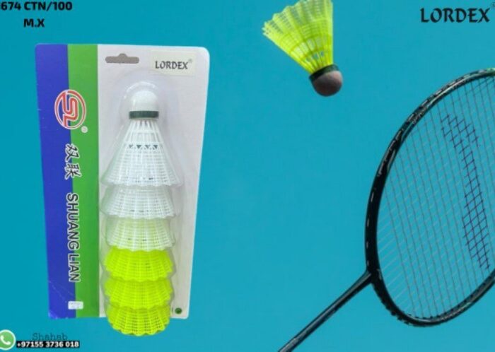 Lordex Badminton Racket Graphite Handle Badminton Racket - Includes 1 Bag of Badminton / 2 Rackets