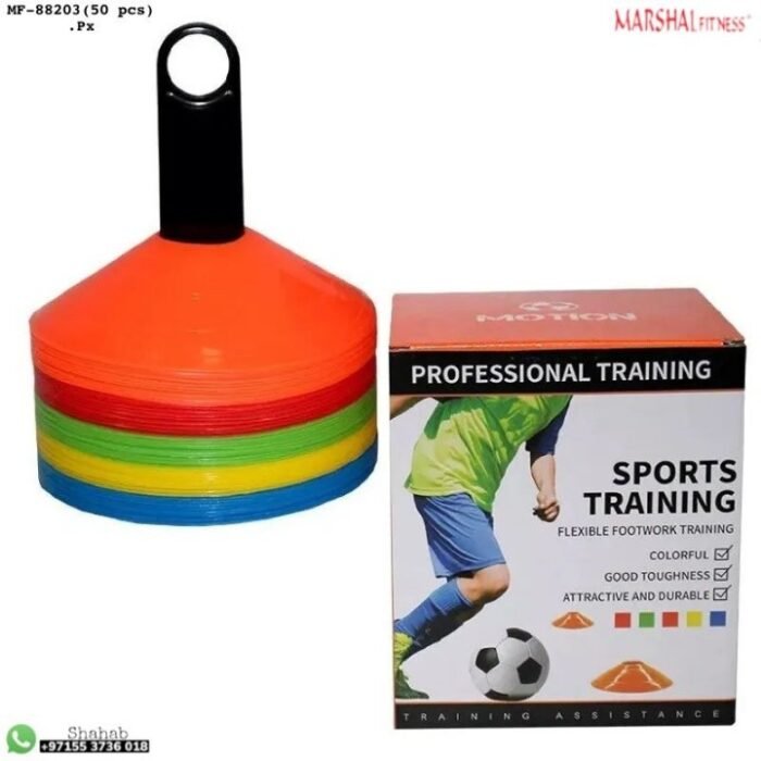 Lordex Disc Cone Set with Holder Field Marker Soccer Cones for Training, Soccer, Football, Basketball, Kids Colors Stacker