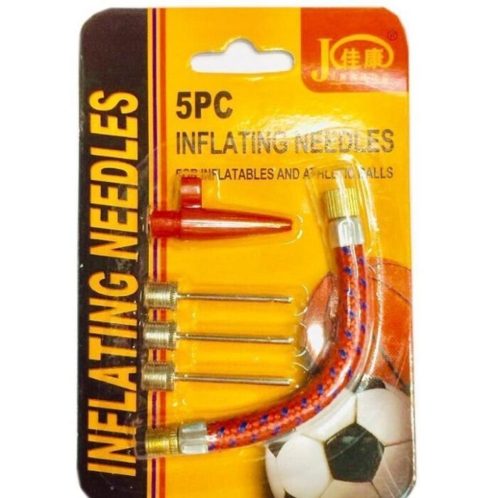 Lordex Ball Inflating Needle With Nozzle Adapter & Air Hose 5pcs Stainless Steel Inflator Needles For Basketball Soccer Volleyball Rugby Water Polo Handball & Inflatable Athletic Balls