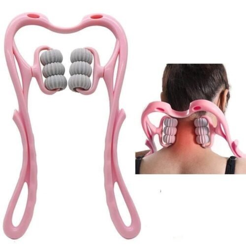 Lordex Neck Massager, Rotatable Massage Tool for Muscle Pain Relief, Suitable for Neck, Hands, Legs, Relaxation, Light Weight & Portable