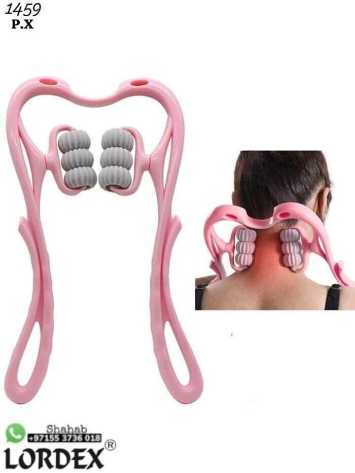 Lordex Neck Massager, Rotatable Massage Tool for Muscle Pain Relief, Suitable for Neck, Hands, Legs, Relaxation, Light Weight & Portable