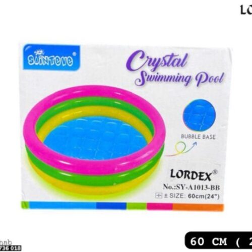 Lordex Inflatable Bathing/Swimming Tub for Kids and Adults Indoor and Outdoor Spa Swimming Pool with Air Filling Pump Multicolor