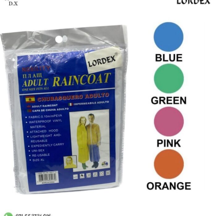 Lordex Adult raincoat, button style portable disposable raincoat - Tradedubai.ae Wholesale B2B Market