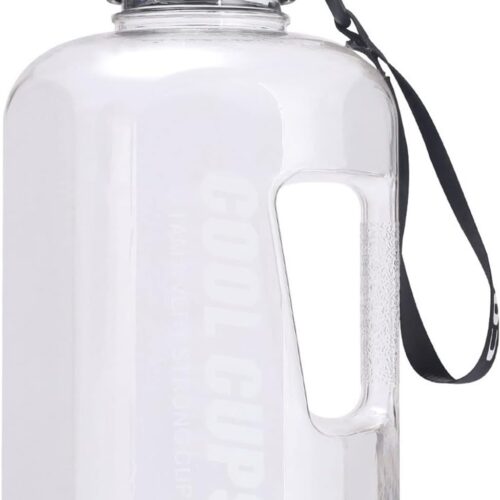 2700ML Larger Size Sports Water Bottle Tracking Scale, Easier to Hold, Carry Handle and Strap, Leakproof, Safe. Ideal for Fitness, Exercise, Gym Water Bottle