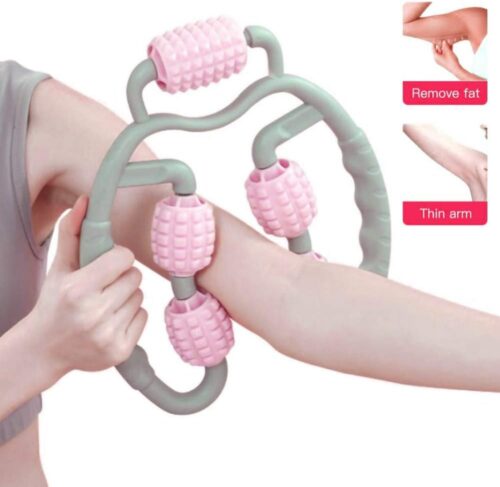 Massage Roller Legs Muscle Massager 5 Wheels Body Shaping Relaxation Roller Multifunction Ring Clamp Waist 360° Massager Pink - Tradedubai.ae Wholesale B2B Market Massage Roller Legs Muscle Massager 5 Wheels Body Shaping Relaxation Roller Multifunction Ring Clamp Waist 360° Massager Pink - Tradedubai.ae Wholesale B2B Market