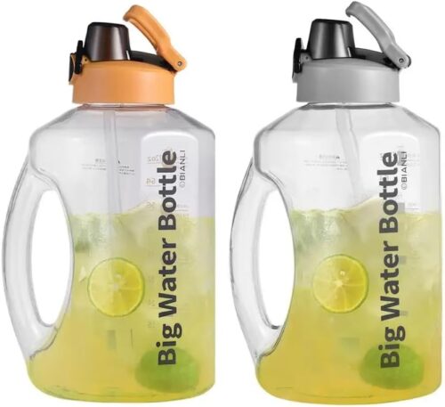 2700ml large capacity Time Marker fitness sports water bottle-Big water Bottle with straw (gray) - Tradedubai.ae Wholesale B2B Market