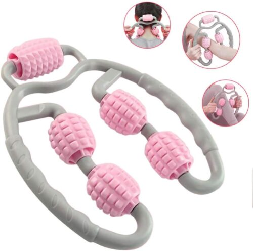 Massage Roller Legs Muscle Massager 5 Wheels Body Shaping Relaxation Roller Multifunction Ring Clamp Waist 360° Massager Pink - Tradedubai.ae Wholesale B2B Market Massage Roller Legs Muscle Massager 5 Wheels Body Shaping Relaxation Roller Multifunction Ring Clamp Waist 360° Massager Pink - Tradedubai.ae Wholesale B2B Market