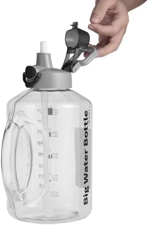 2700ml large capacity Time Marker fitness sports water bottle-Big water Bottle with straw (gray) - Tradedubai.ae Wholesale B2B Market