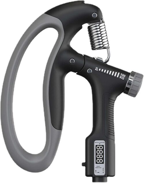 Sportex/ LIFETOP Hand Grip Strengthener, Adjustable R Shaped Hand Gripper, 10-100 Kg Electronic Forearm Exerciser With Counter, Hand Exerciser For Muscle Building And Injury Recovery For Athletes- JHW 026 - Tradedubai.ae Wholesale B2B Market