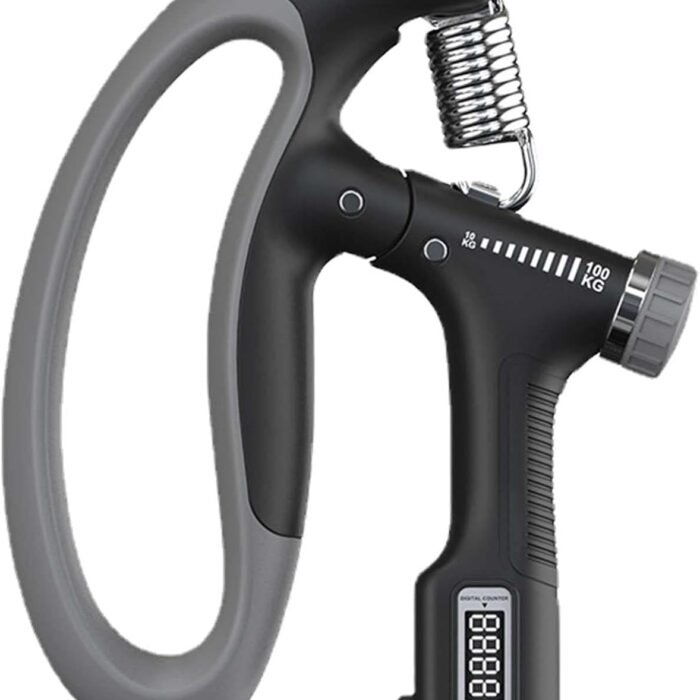 Sportex/ LIFETOP Hand Grip Strengthener, Adjustable R Shaped Hand Gripper, 10-100 Kg Electronic Forearm Exerciser With Counter, Hand Exerciser For Muscle Building And Injury Recovery For Athletes- JHW 026